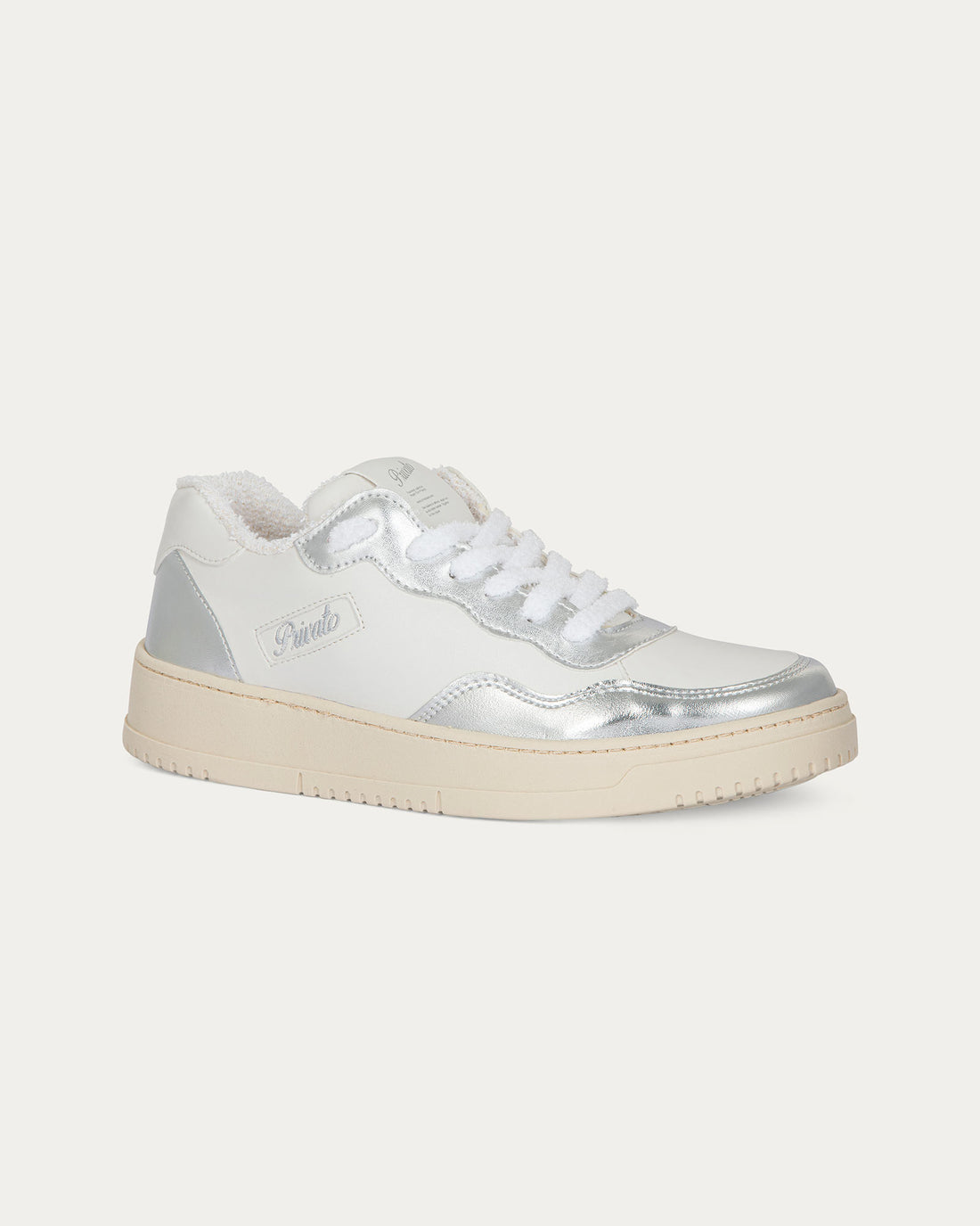 Sneakers Lauren bianco argento, vegane ecologiche