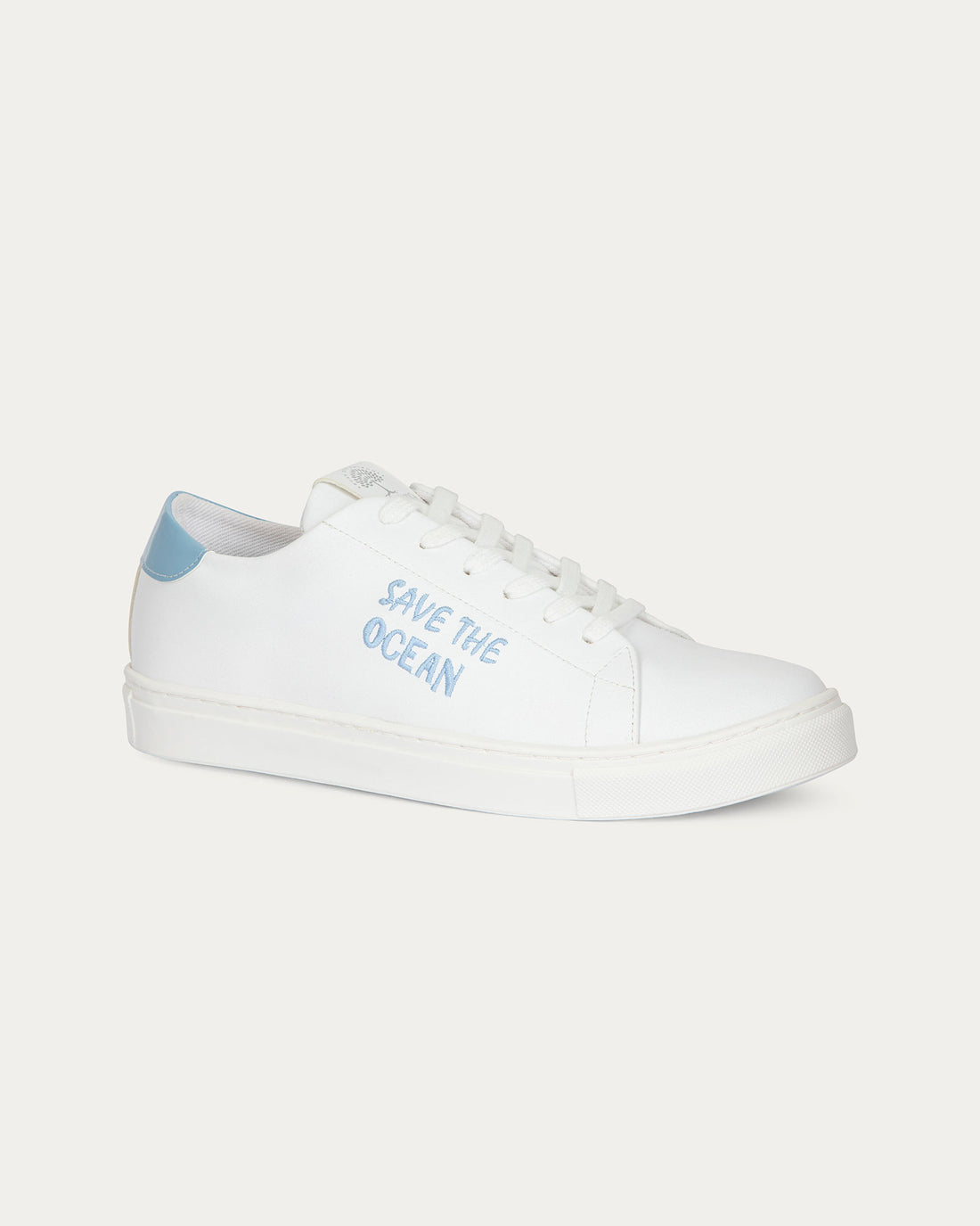 Sneakers Save the ocean bianco celeste, vegane ecologiche