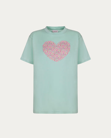 T-shirt con cuore Liberty of London acquamarina