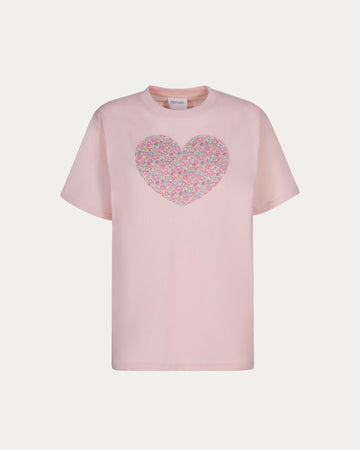 T-shirt con cuore Liberty of London cipria